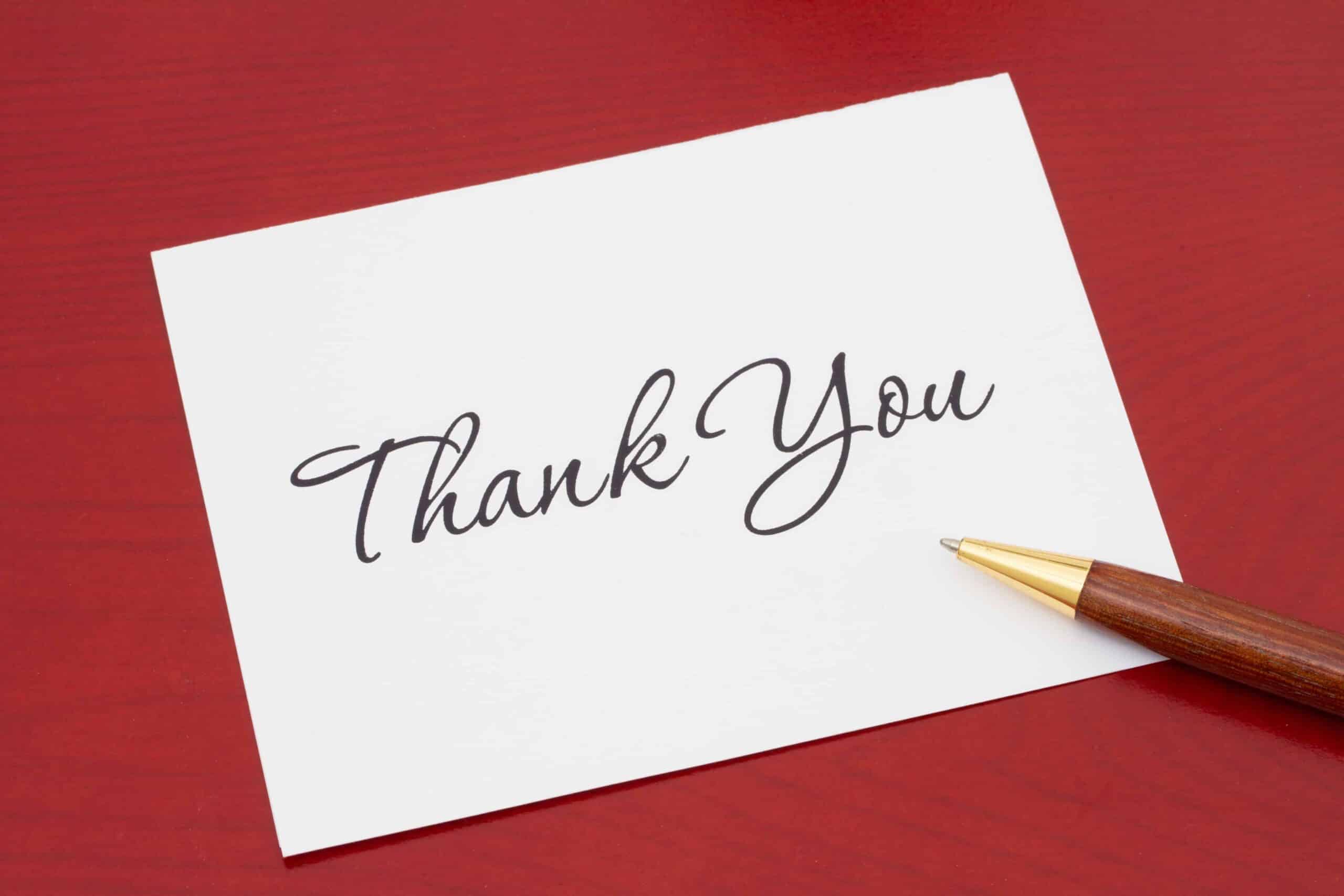 creative ways to write thank you